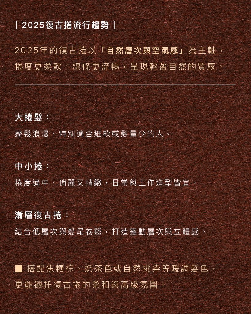 2025復古捲流行趨勢