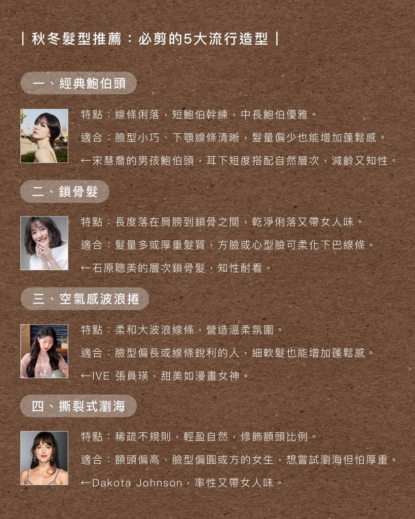 2025秋冬髮型大公開:誰說秋冬只能一成不變?趕快找你的髮型師 2 2025秋冬髮型 髮型推薦