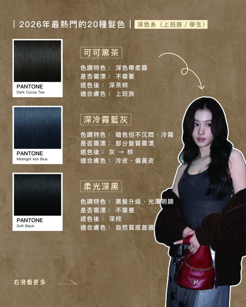 黃皮救星!2026染髮顯白冠軍是「它」?盤點 20 款不用漂也超美的霧感髮色 8 2026染髮全攻略 熱門的20種髮色 6