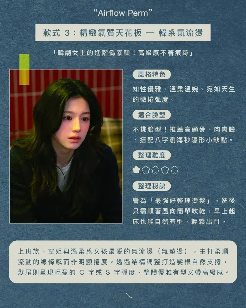 《2026燙髮推薦圖鑑:果凍燙、復古嬉皮捲、氣流燙怎麼選?》 3 2026燙髮推薦2 款式三 氣流燙